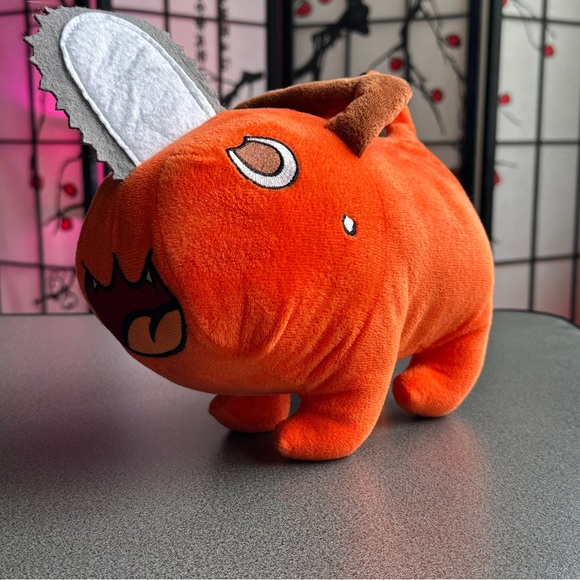 Chainsaw Man Pochita Plush Toy – Orange Anime Collectible - Picture 4 of 7